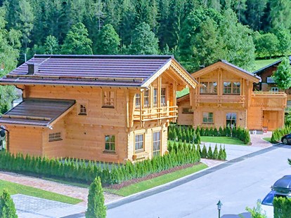 Hüttendorf - Sauna: im Chalet - Schratten - Außenansicht - Dorf-Chalets Filzmoos