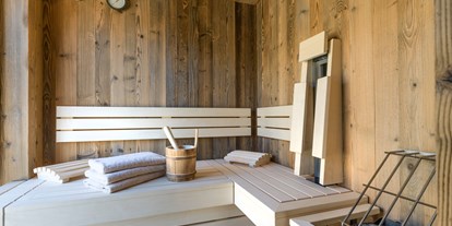 Hüttendorf - Doppelbett - PLZ 6281 (Österreich) - Sauna in jedem Chalet - Chalet´s und Hotel Mariasteinerhof - Weitblickchalets