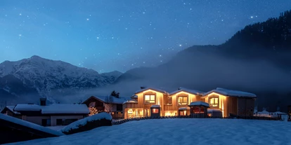 Hüttendorf - Umgebungsschwerpunkt: am Land - Großgmain - Winter Abendstimmung Alpegg Chalets - ALPEGG CHALETS
