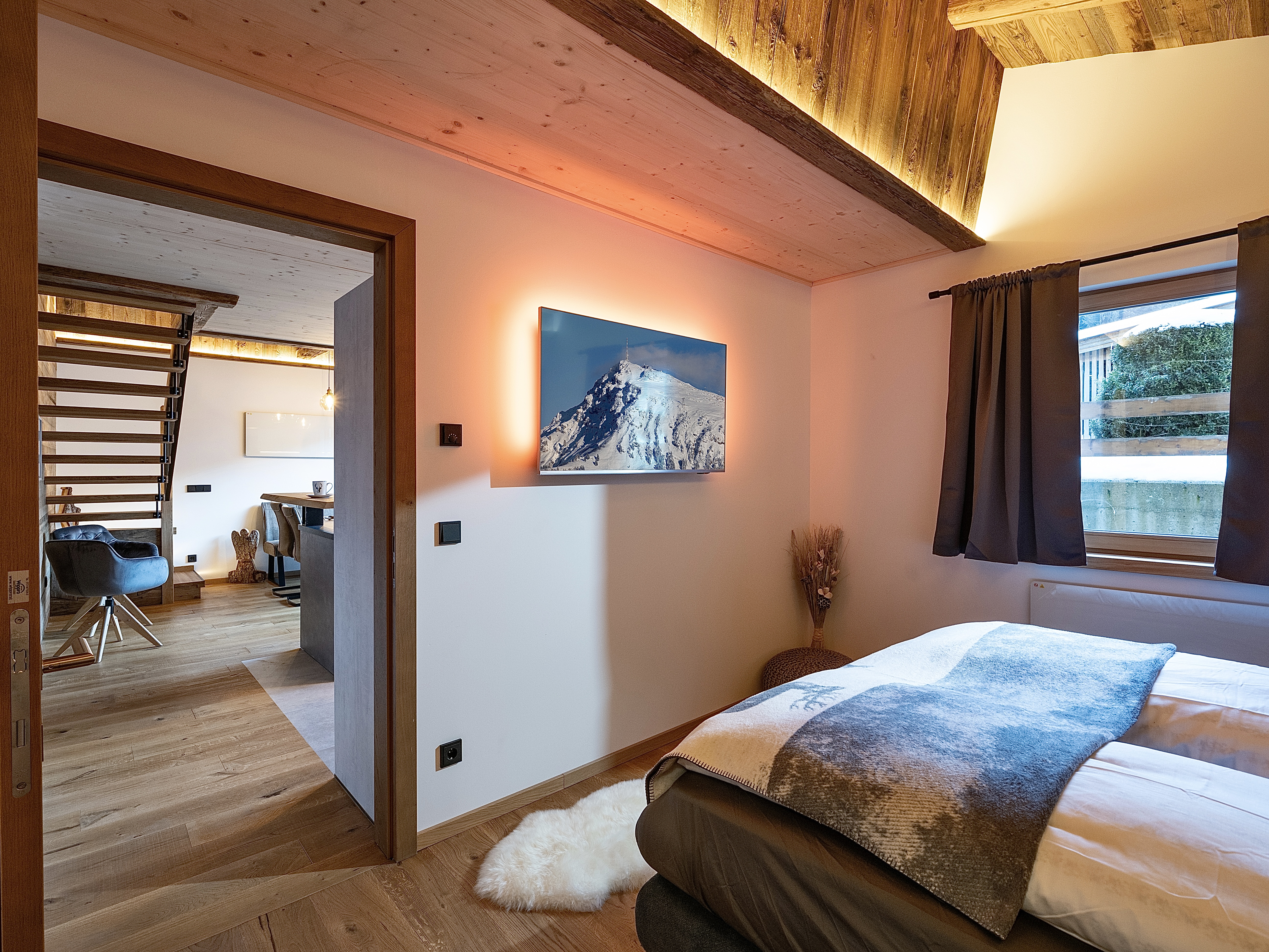 Chalet: Schlafzimmer 1 - Luxus Chalet - das brunn