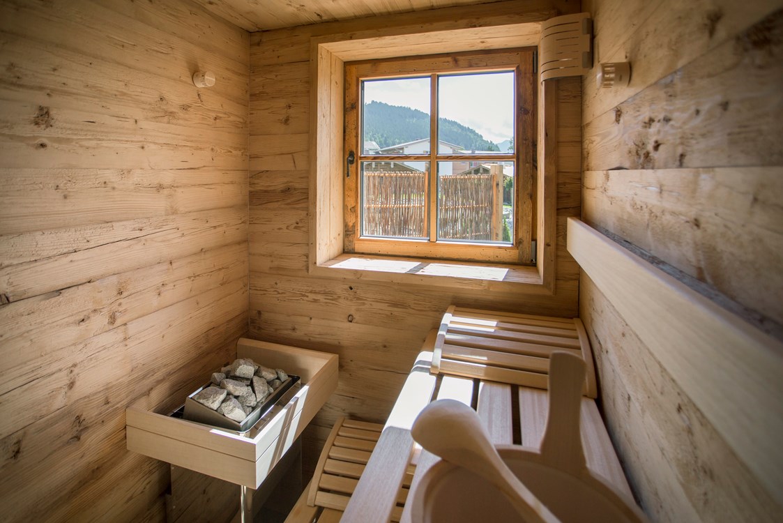 Chalet: Jedes Chalet hat eine eigene Sauna - Alpin Chalets Panoramahotel Oberjoch