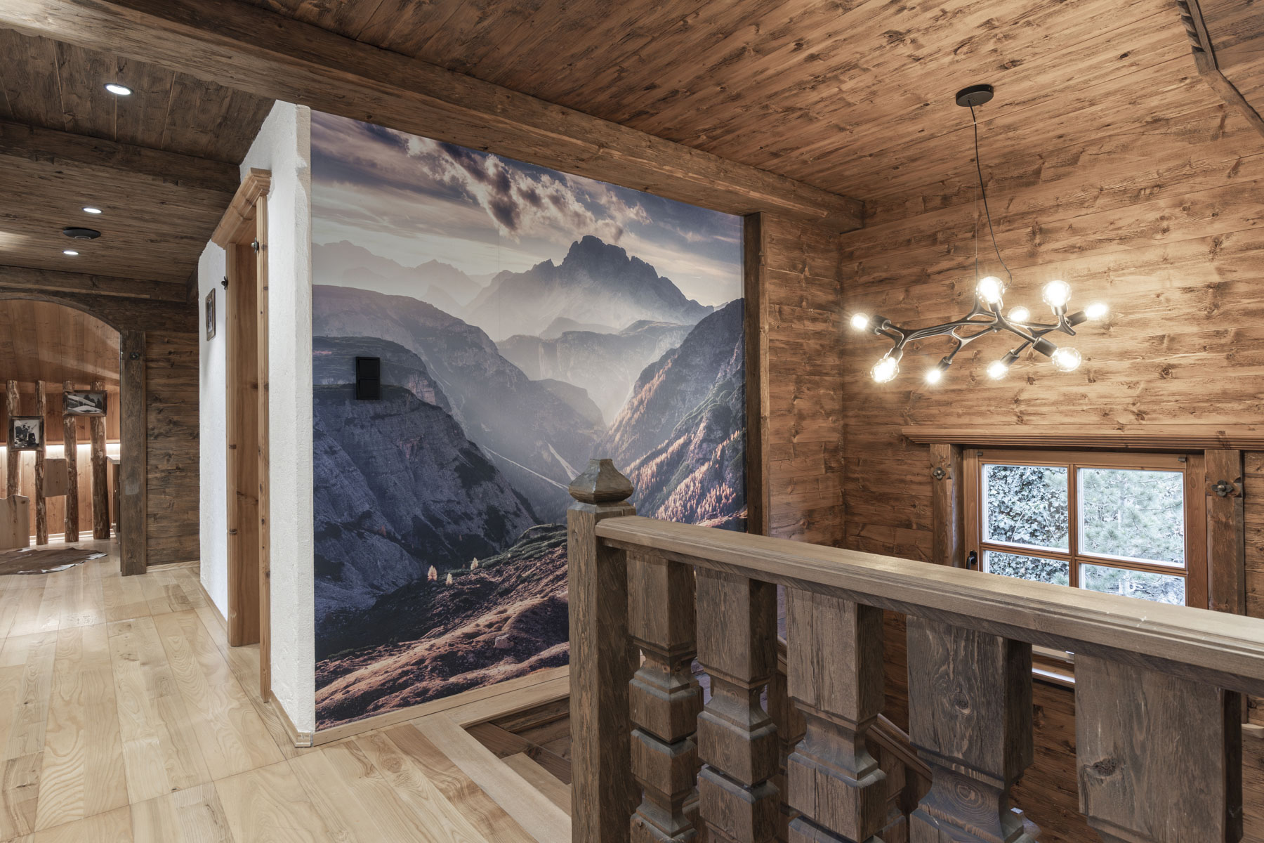 Chalet: Treppenaufgang - Chalet Laudegg - Innen