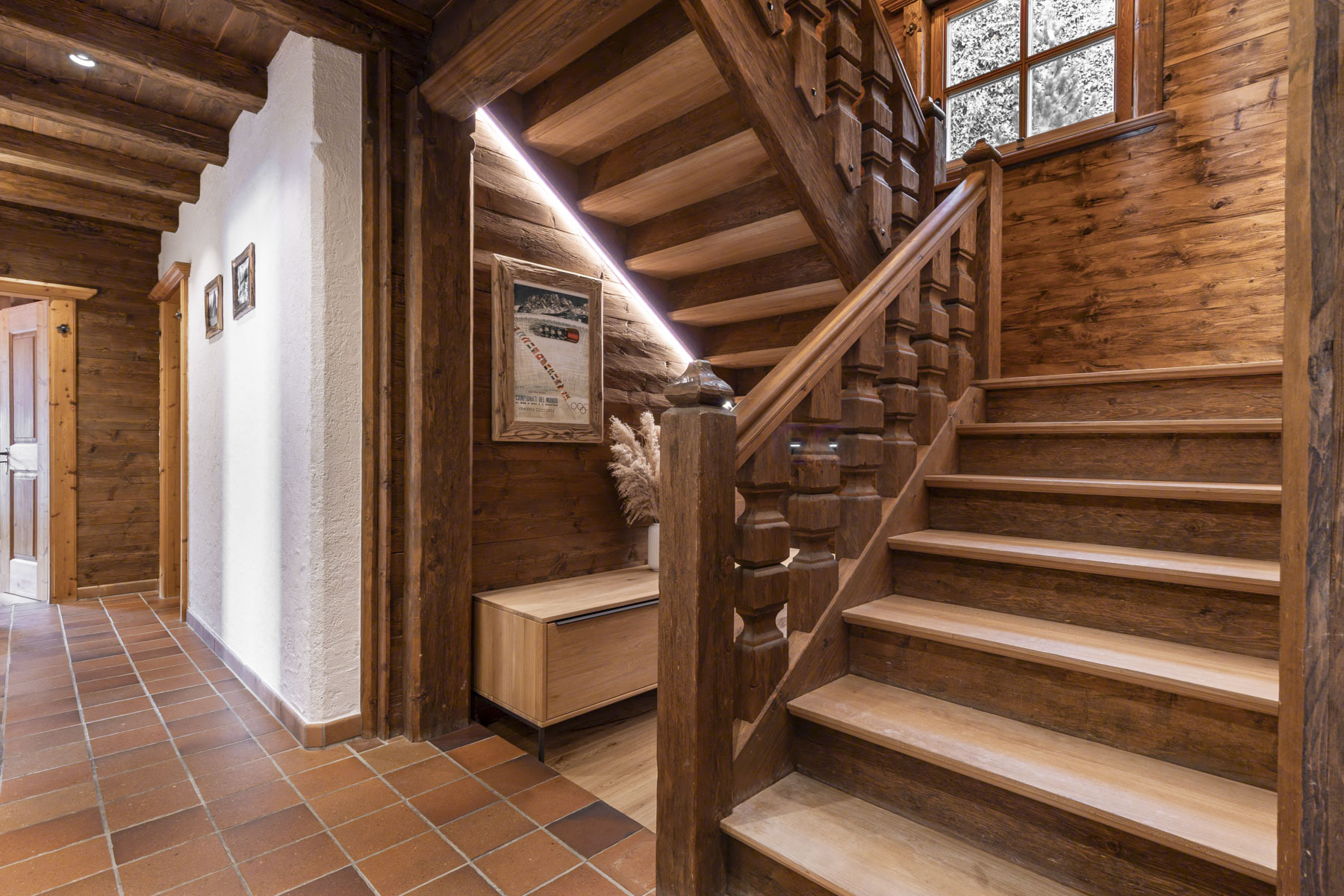 Chalet: Treppenhaus - Chalet Laudegg - Innen