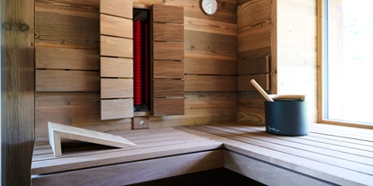 Hüttendorf - Parkplatz direkt an der Hütte - Sauna mit Infrarotstrahler - 5-Sterne Chalet Waldblick