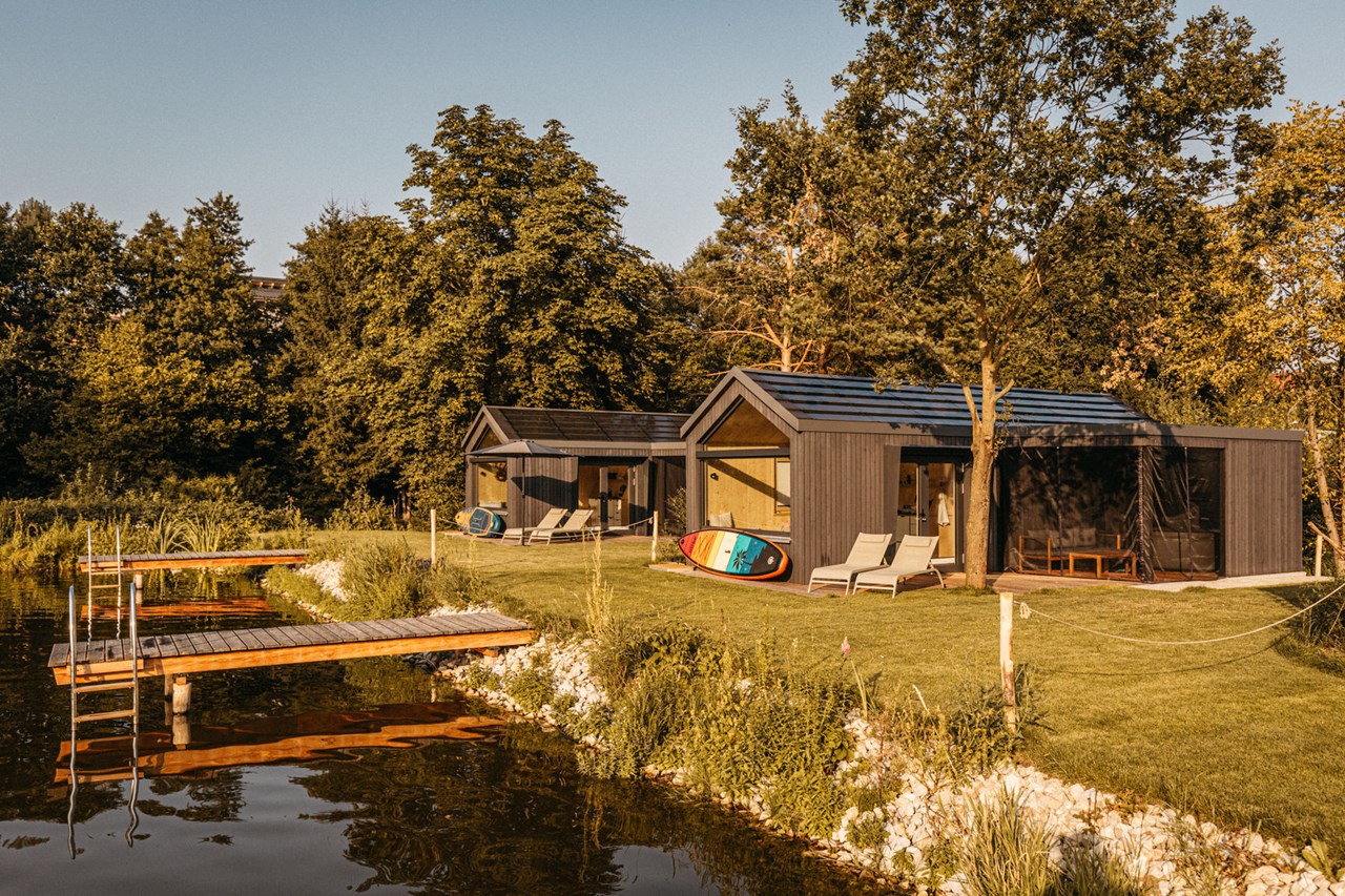 NaturResort Steinwald Hütten im Detail *Lakeside-Cabin* mit eigenem Whirlpool ⑥ allergikerfreundlich