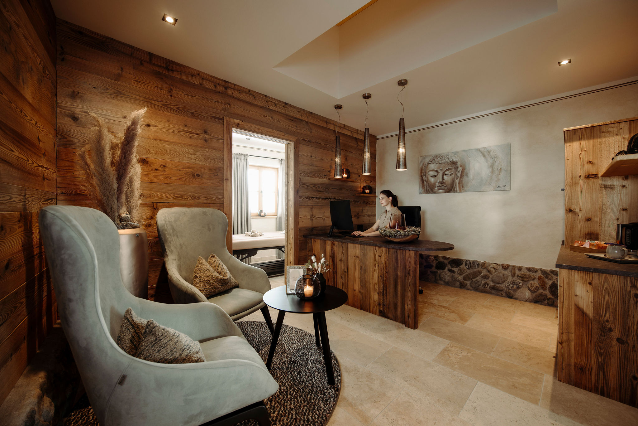 Chalet: Auszeit Gönnen Empfangsbereich - Chaletdorf Auszeit