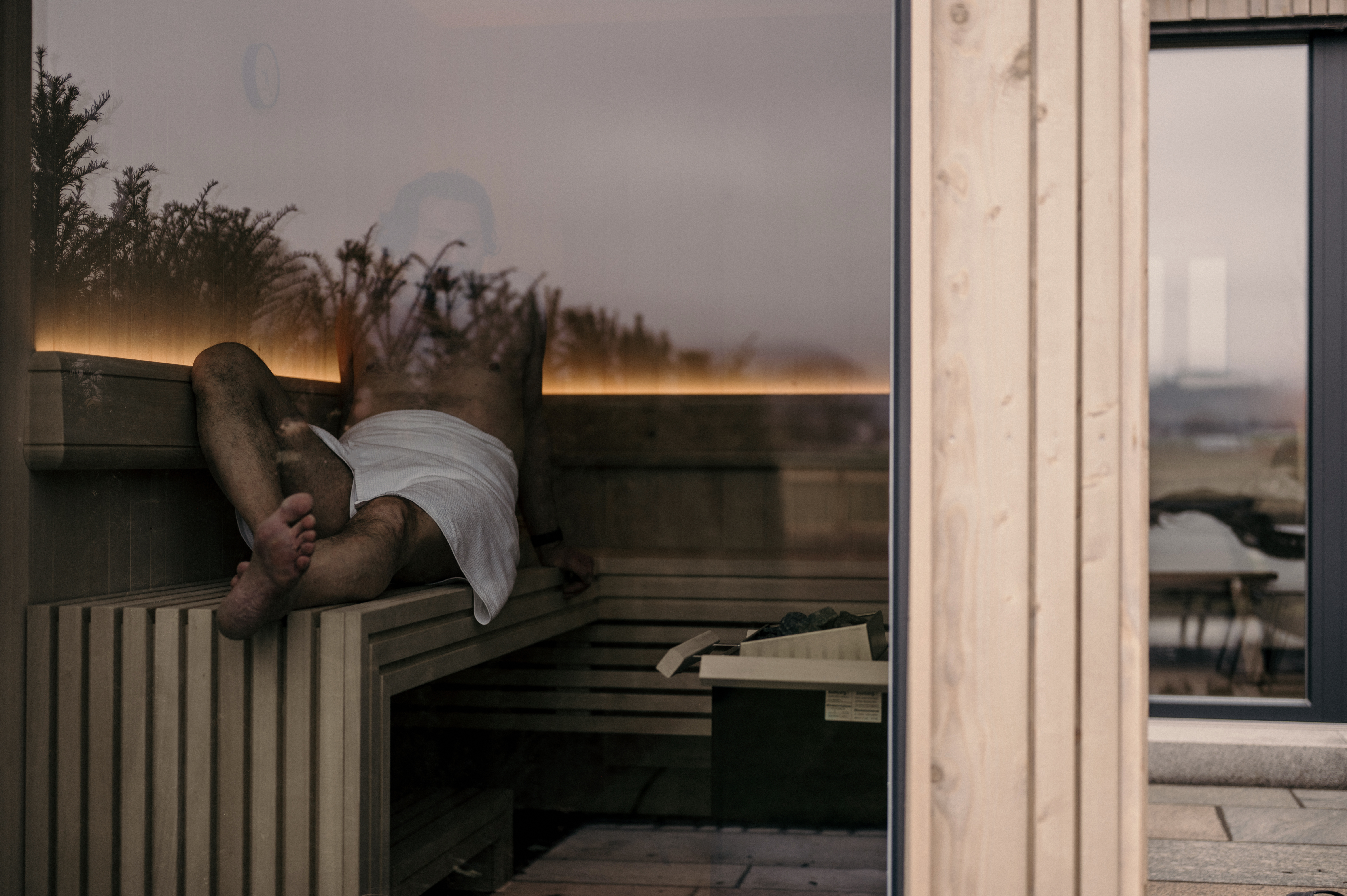 Agrad Chalets Hütten im Detail Sauna im Chalet