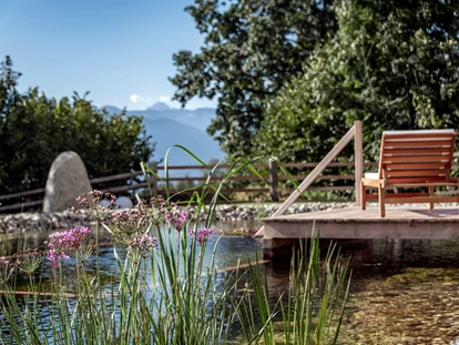Hüttendorf - Whirlpool: beim Chalet - Naturbadeteich - Dilia Dolomites