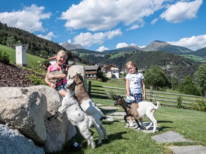 Hüttendorf - Whirlpool: beim Chalet - Tiere Streichelzoo - Dilia Dolomites