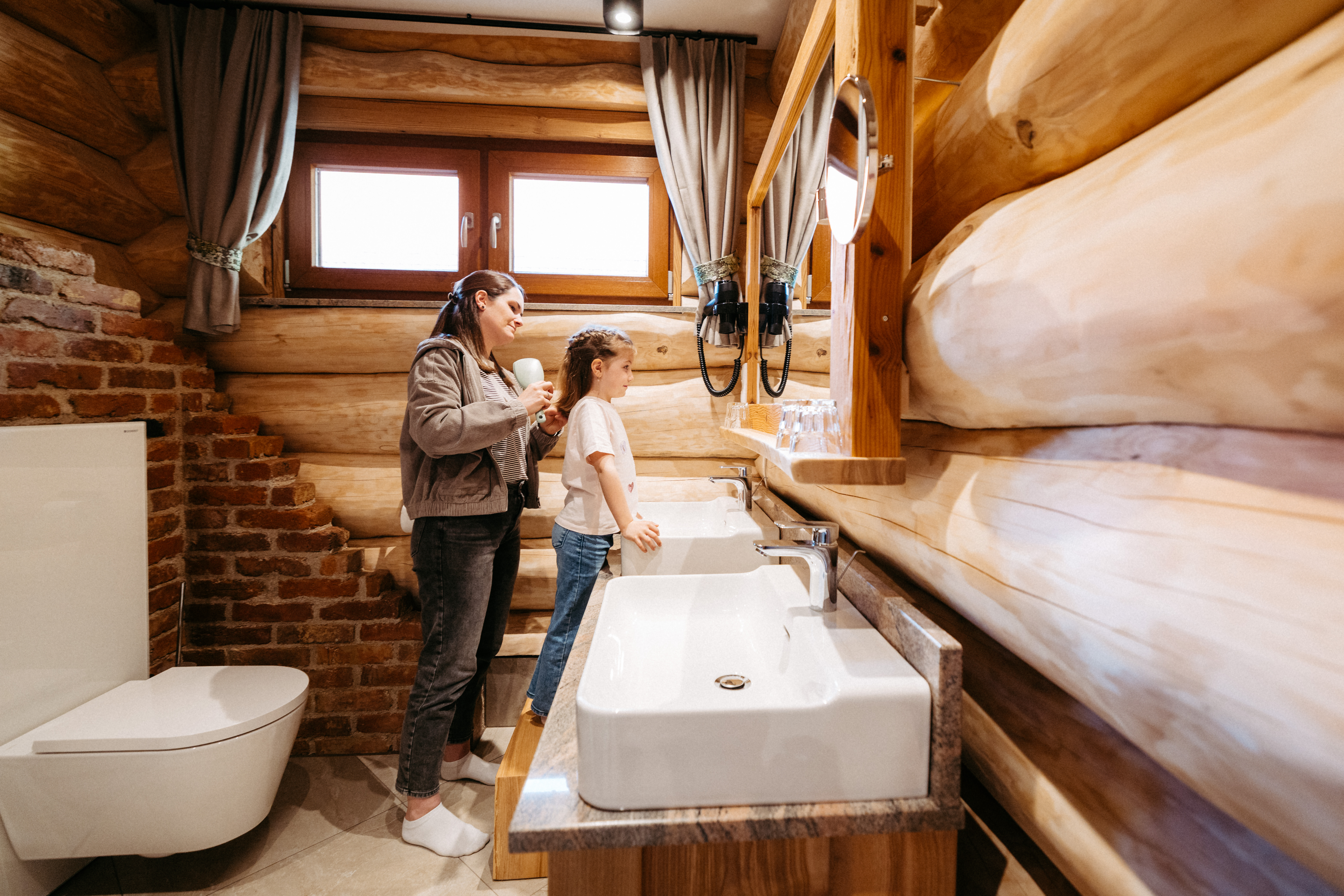 Chalet: Badezimmer Wildpark Lodge - Wildpark Lodges - Innen