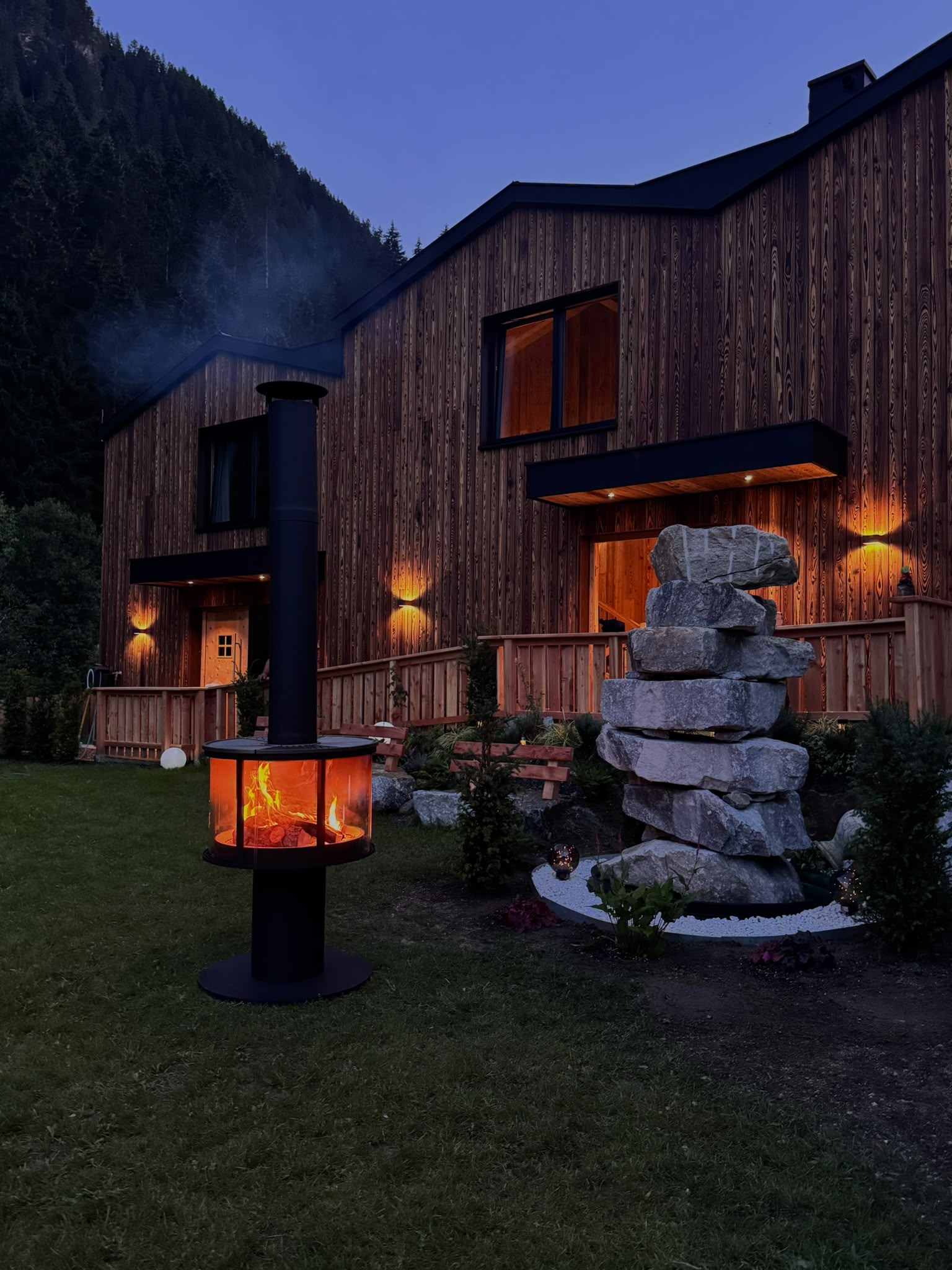 Chalet: Garten, Innenhof - Slow Fine Chalets - Neustift im Stubaital