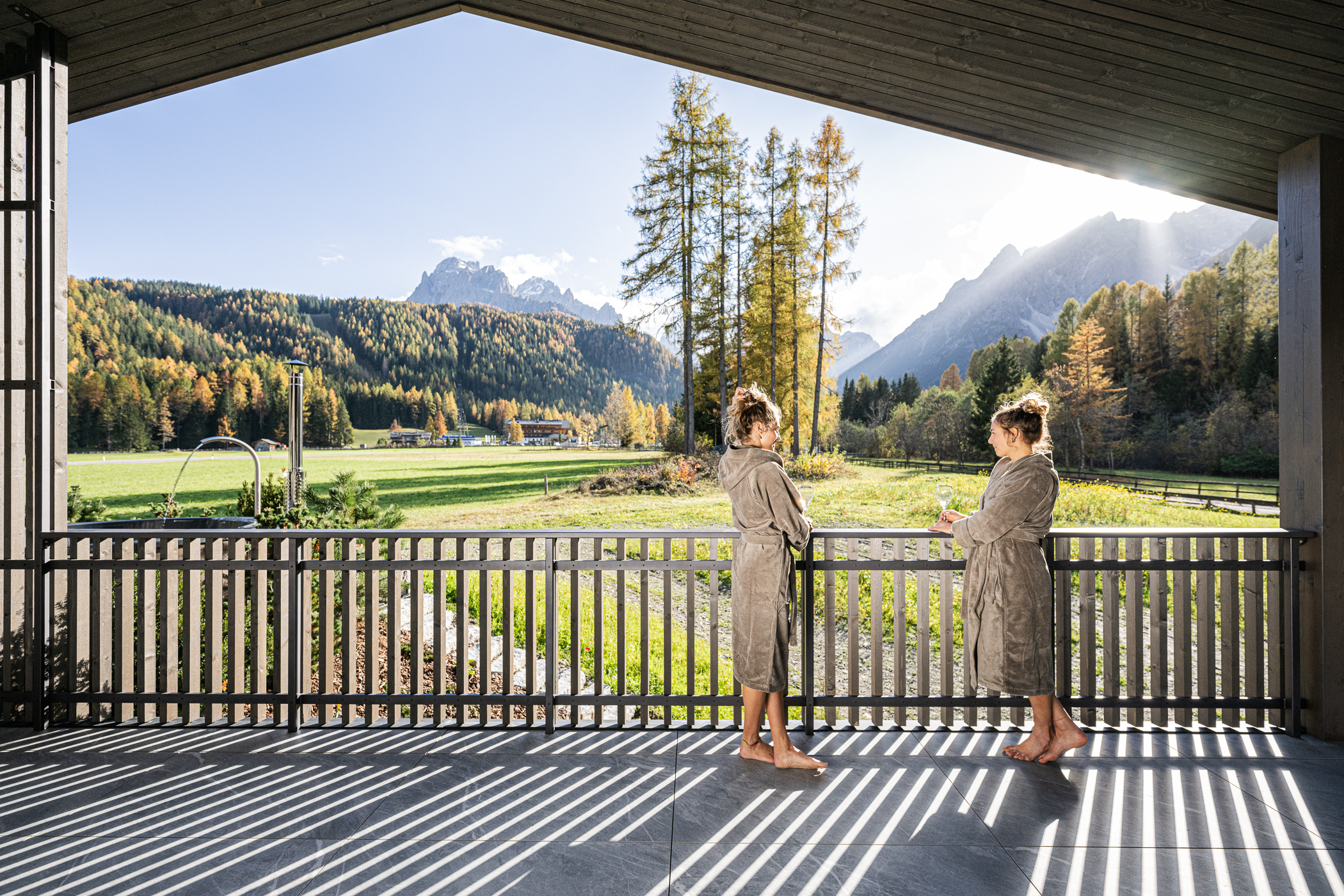 Hüttendorf - Südtirol - Terrasse Chalet Tre Cime - COMICI - Luxury Chalet Tre Cime