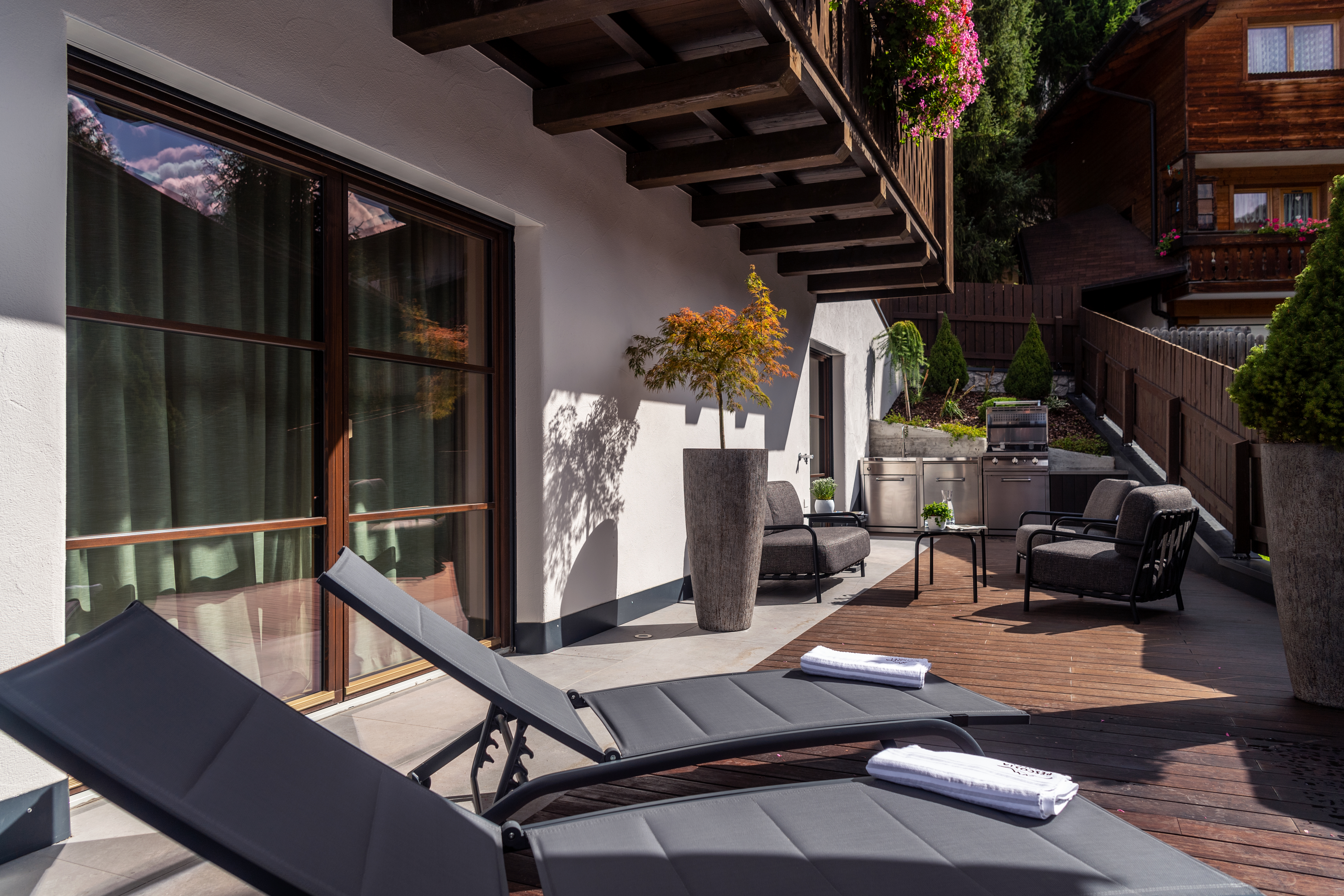 Chalet: Terrasse -  Pescosta Chalet Luxury Living