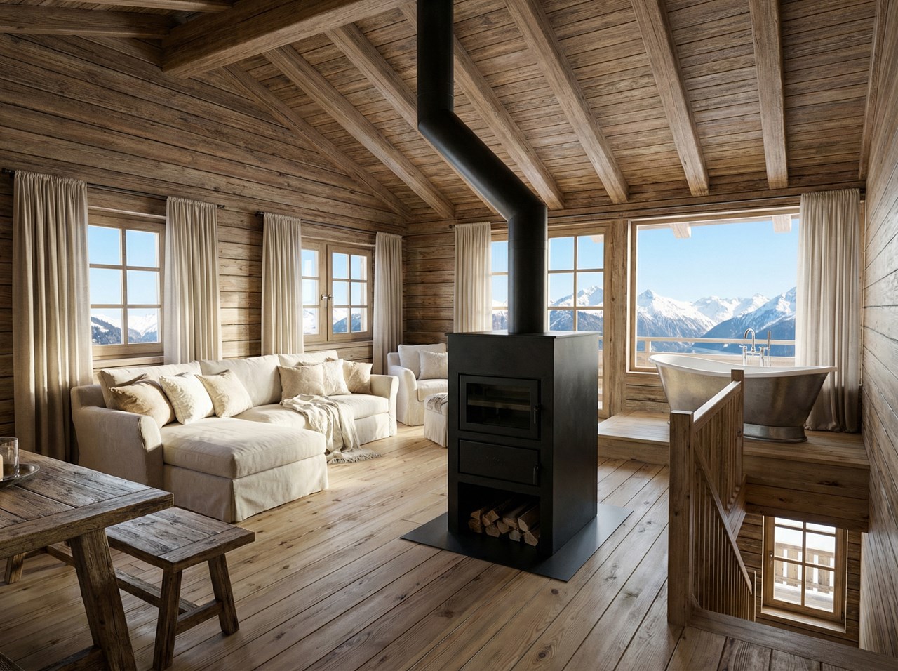 Bergdorf Vermala Gut - A luxury Chalet Resort Hütten im Detail Chalet Morgenleuchten