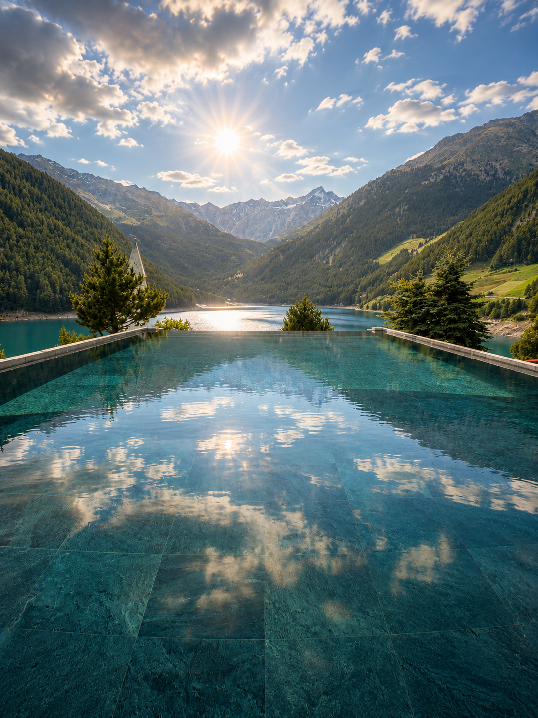 Chalet: Pool Sommer Seeblick - Hotel & Chalets Edelweiss