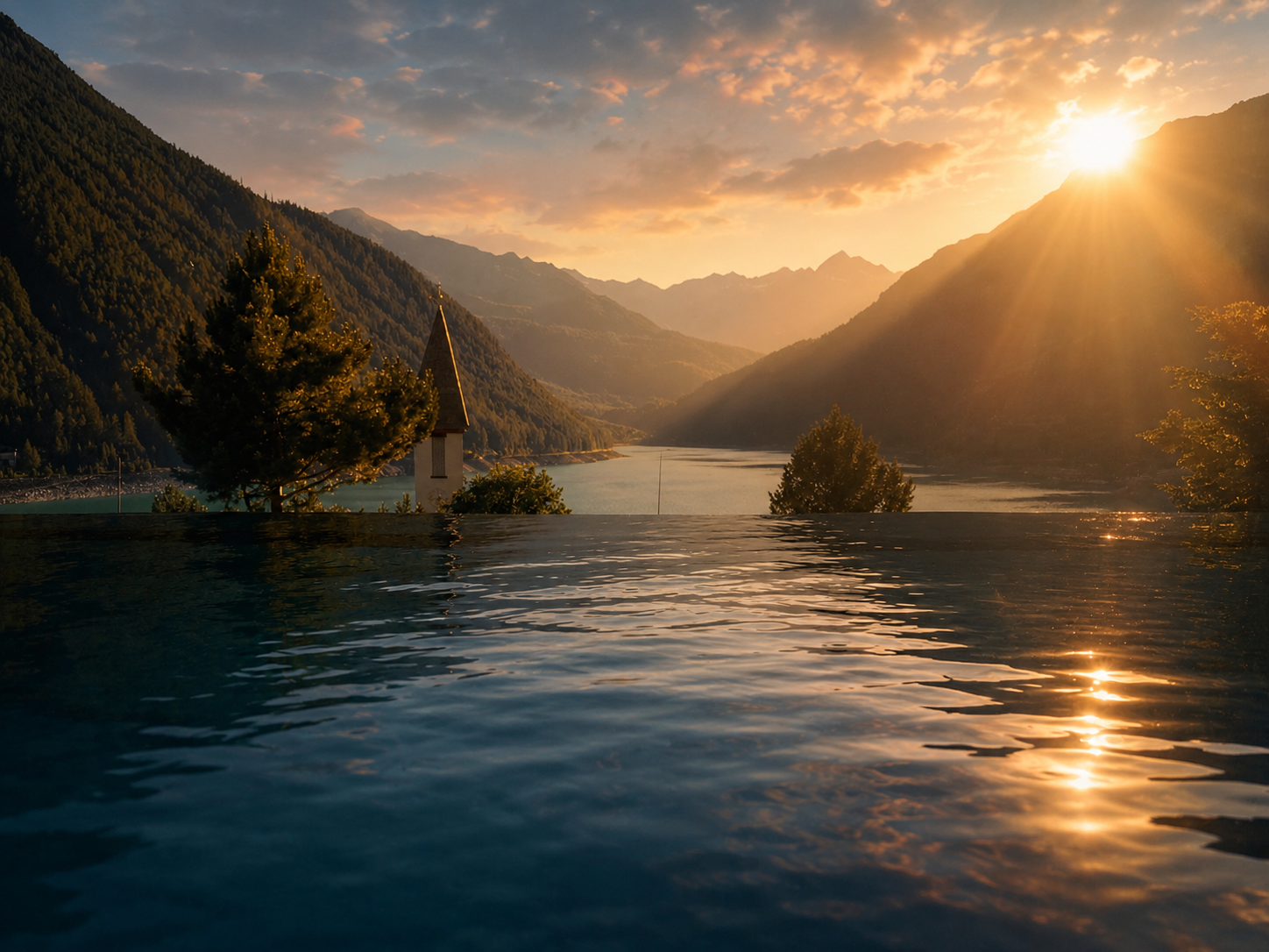 Chalet: Sundowner Infinity Pool - Hotel & Chalets Edelweiss