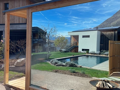 Hüttendorf - Pfunds - Private Außensauna verspiegelt mit Poolblick - Cirna Gentle Luxury Lodges