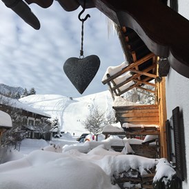 Chalet: Blick zum Skilift  - Dorf Chalet
