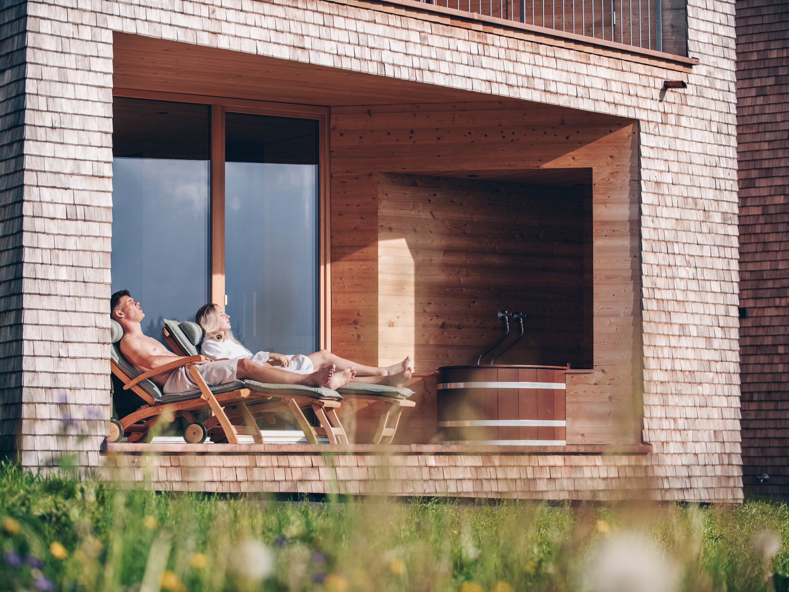 Chalet: Peterhof Chalets - Außen, Wellness | Entspannen