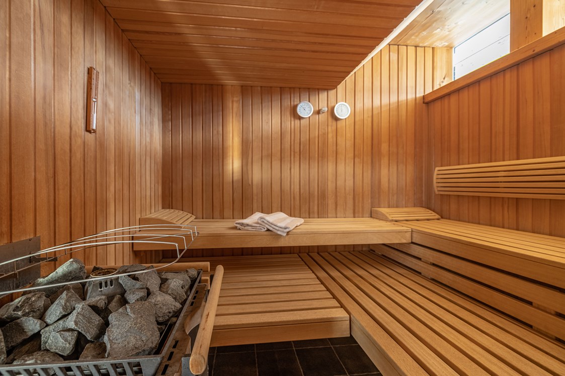 Chalet: Finnische Sauna. - Lake Resort Pressegger See