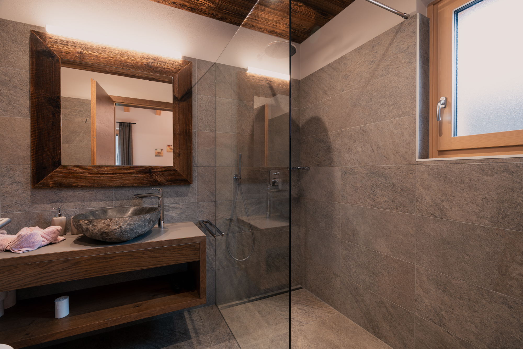 Chalet: Badezimmer - Chalet Resort Innerluferhof - Innen