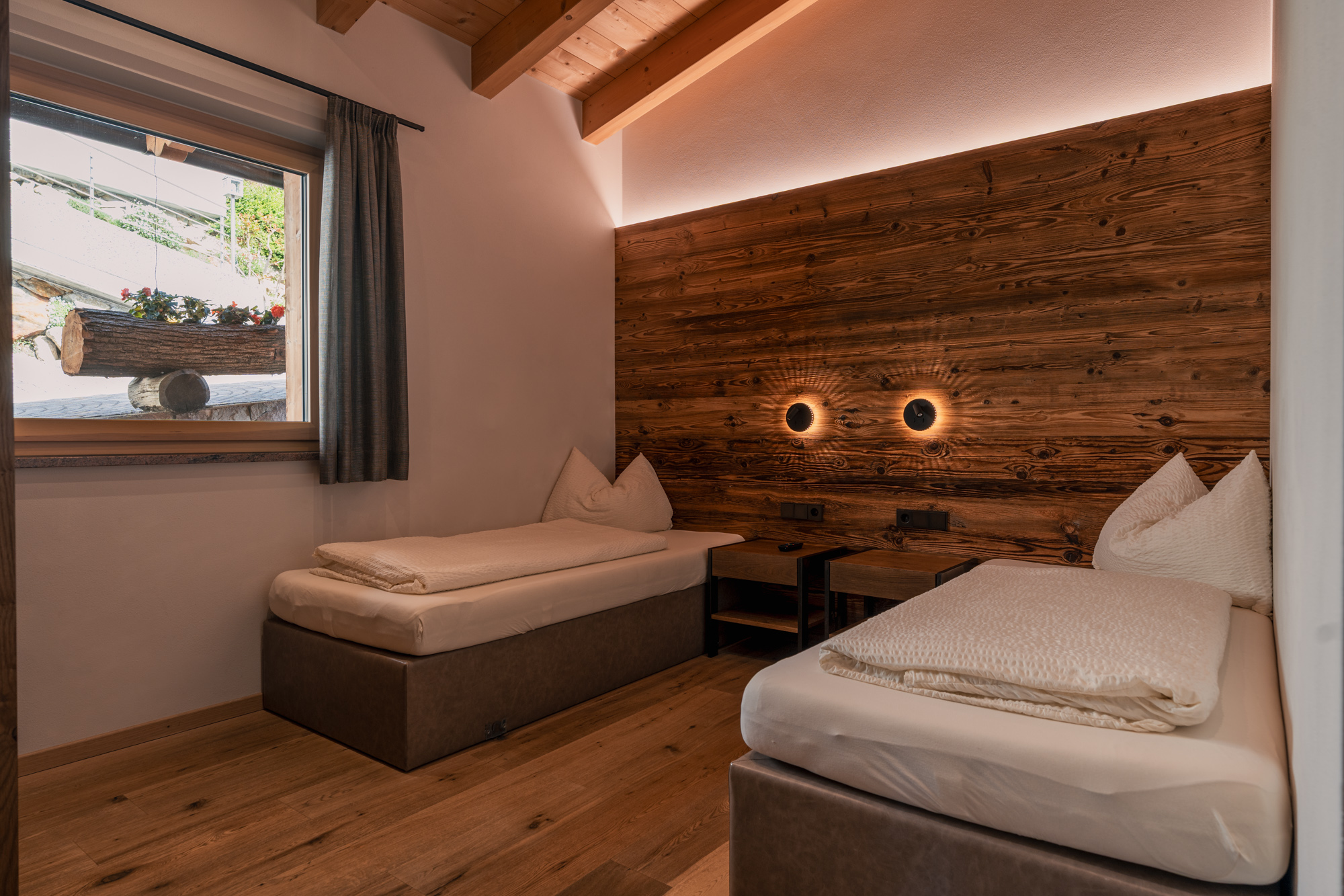 Chalet: Schlafzimmer mit Einzelbetten - Chalet Resort Innerluferhof - Innen