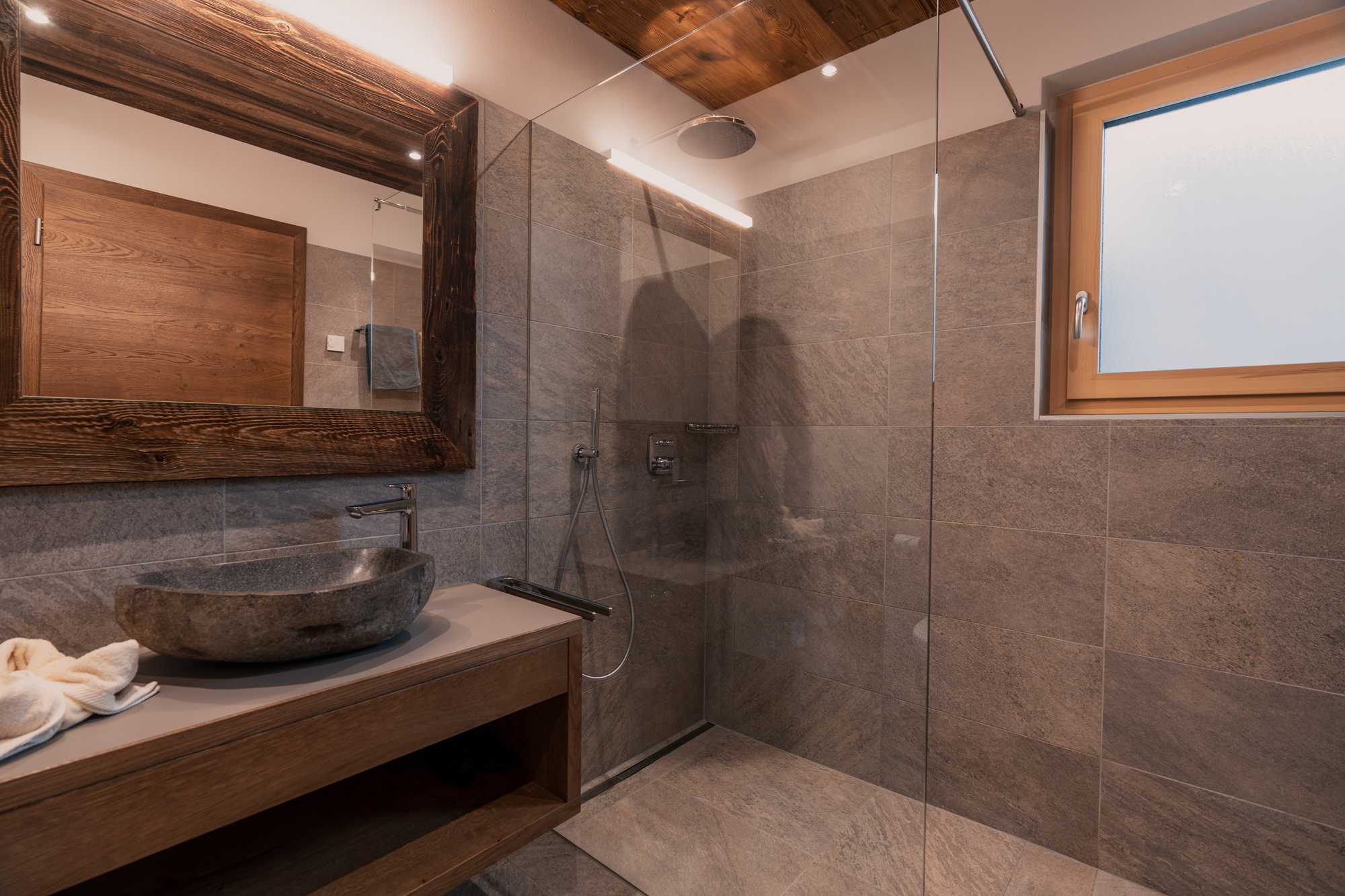 Chalet: Badezimmer - Chalet Resort Innerluferhof - Innen