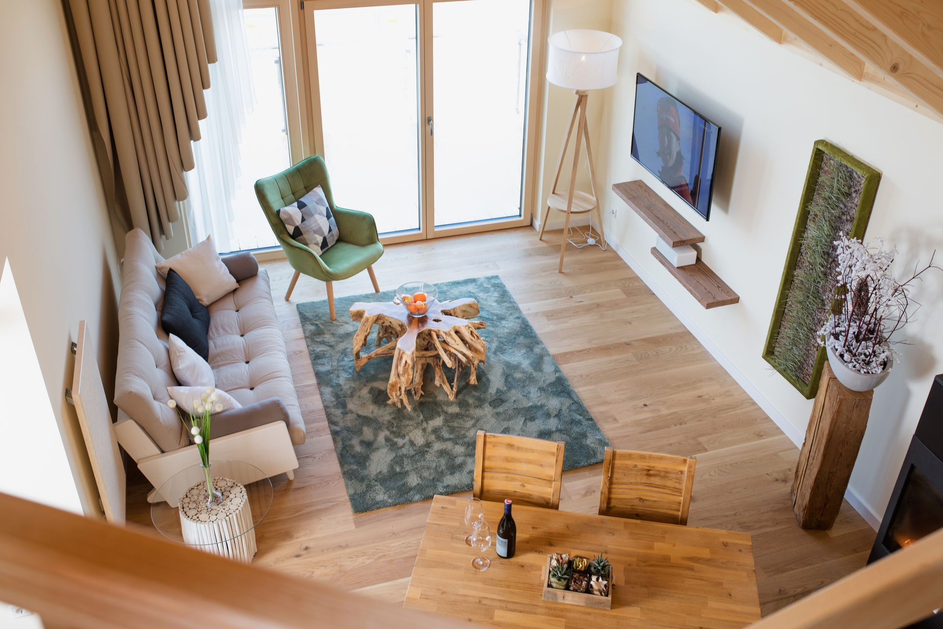 Chalet: Chalet Vier Jahreszeiten: Wohnbereich - Waidlerland Feriendorf