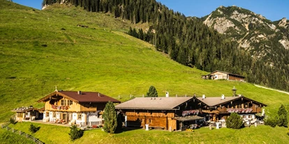 Hüttendorf - Fügenberg - Sommeransicht - Luxus Chalet Bischofer-Bergwelt