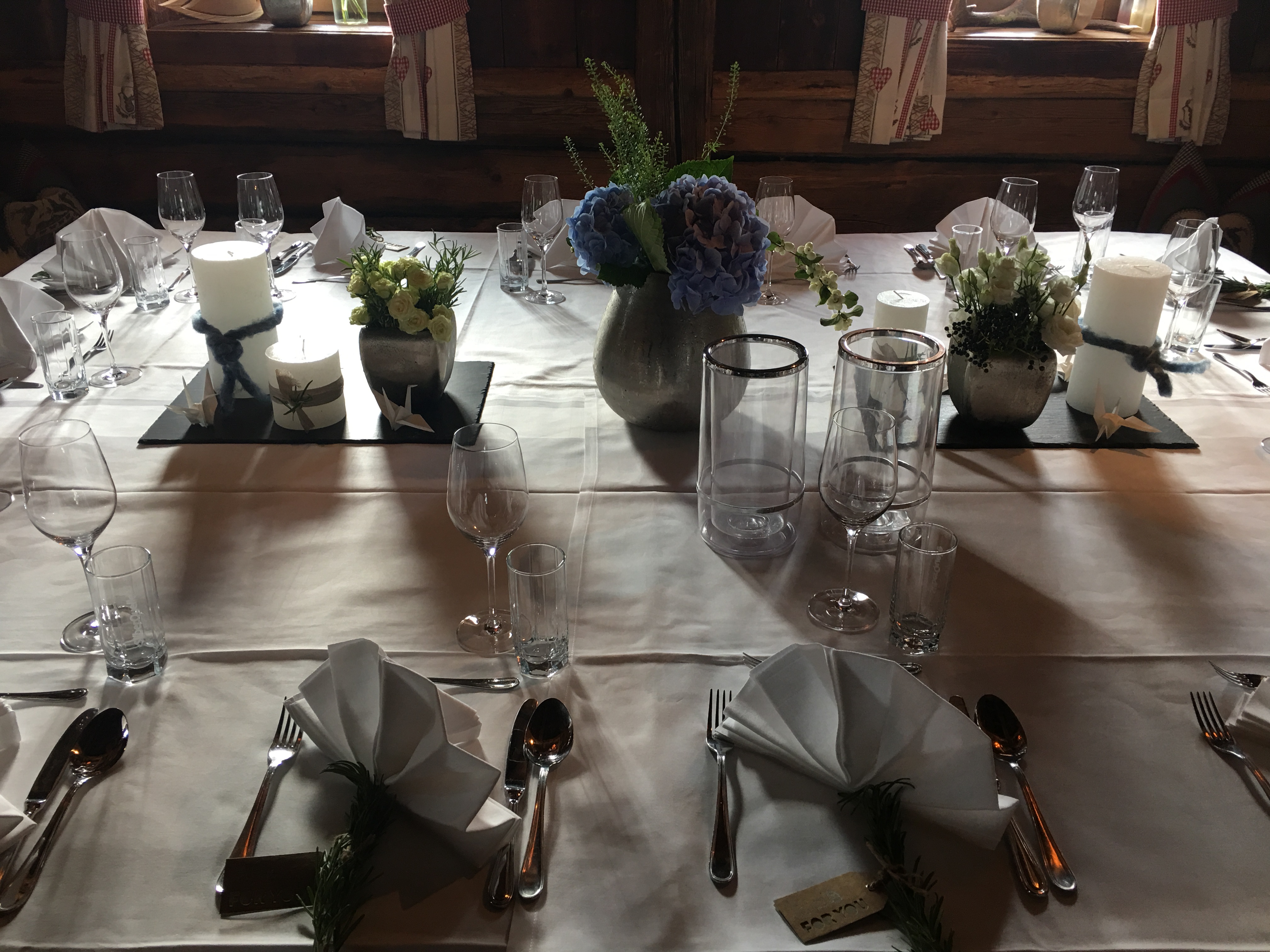 Chalet: Hochzeitstisch - Luxus Chalet Bischofer-Bergwelt