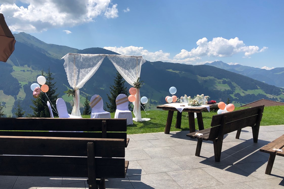Chalet: super Wetter bei der Hochzeit - Luxuschalet Bischofer-Bergwelt