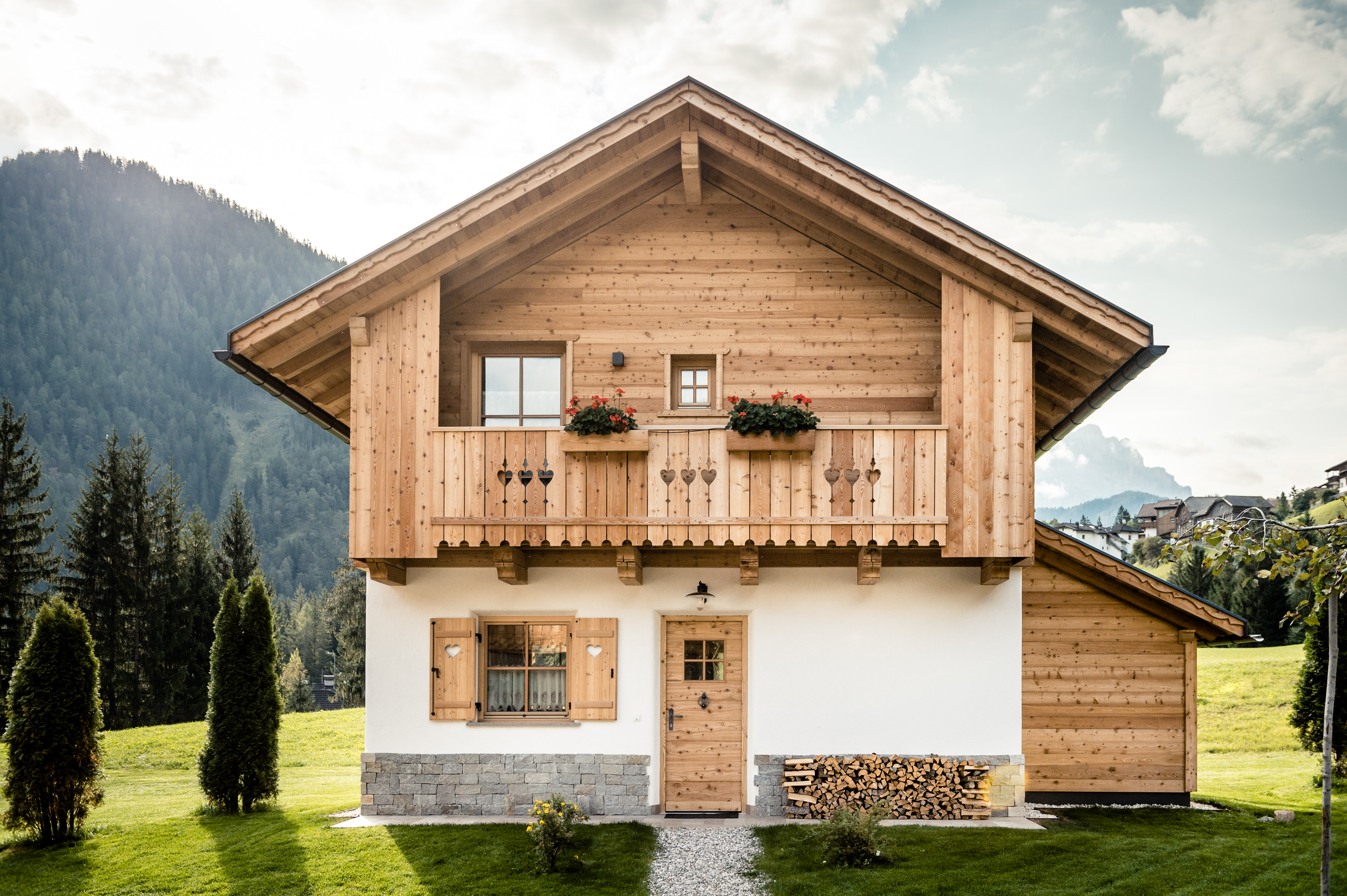 Pradel Dolomites Hütten im Detail Chalet Fanes