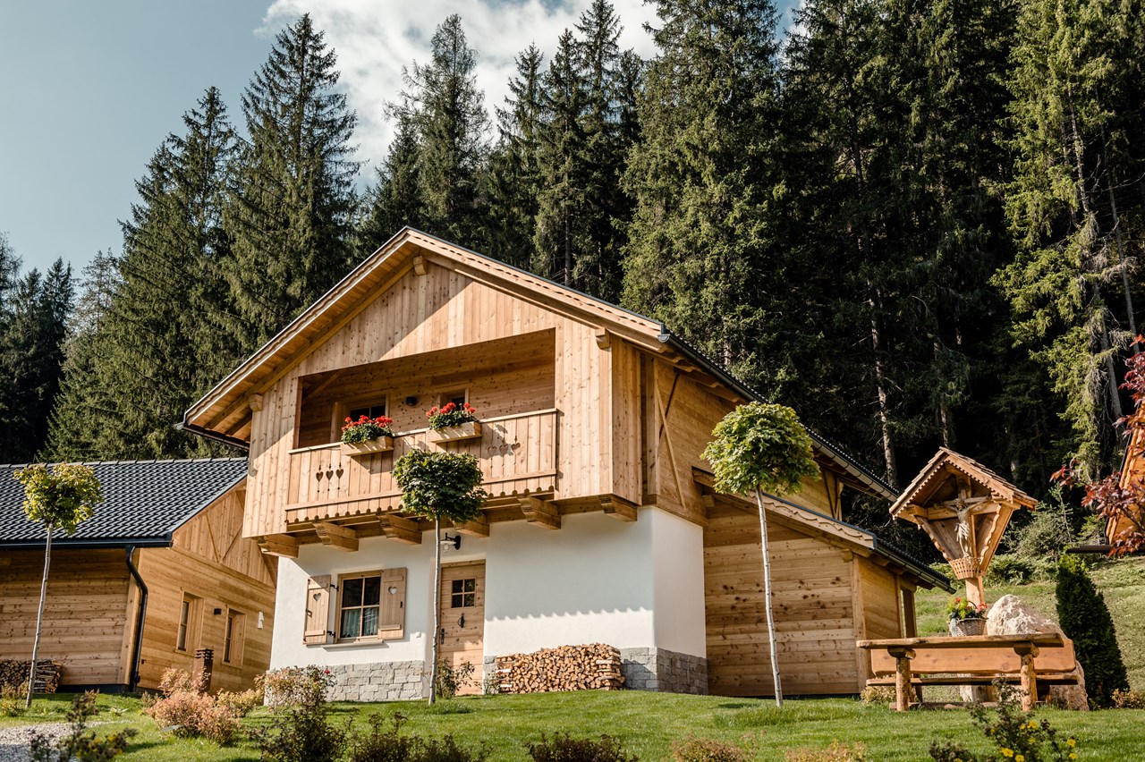 Pradel Dolomites Hütten im Detail Chalet Braies