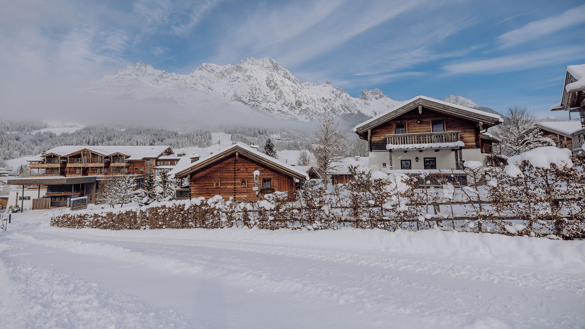 Hüttendorf - Reit im Winkl - Chaletdorf im Winter - Naturresort Puradies 