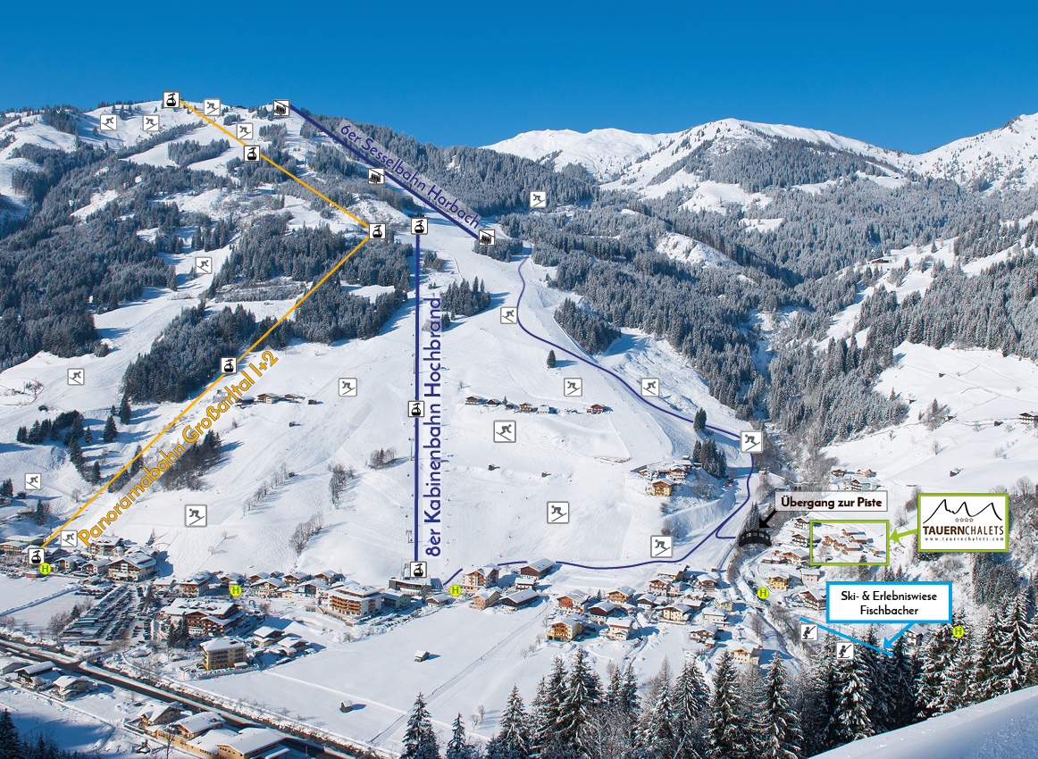 Chalet: Lage Tauernchalets nur ca. 150m neben der Piste - Tauernchalets Großarl