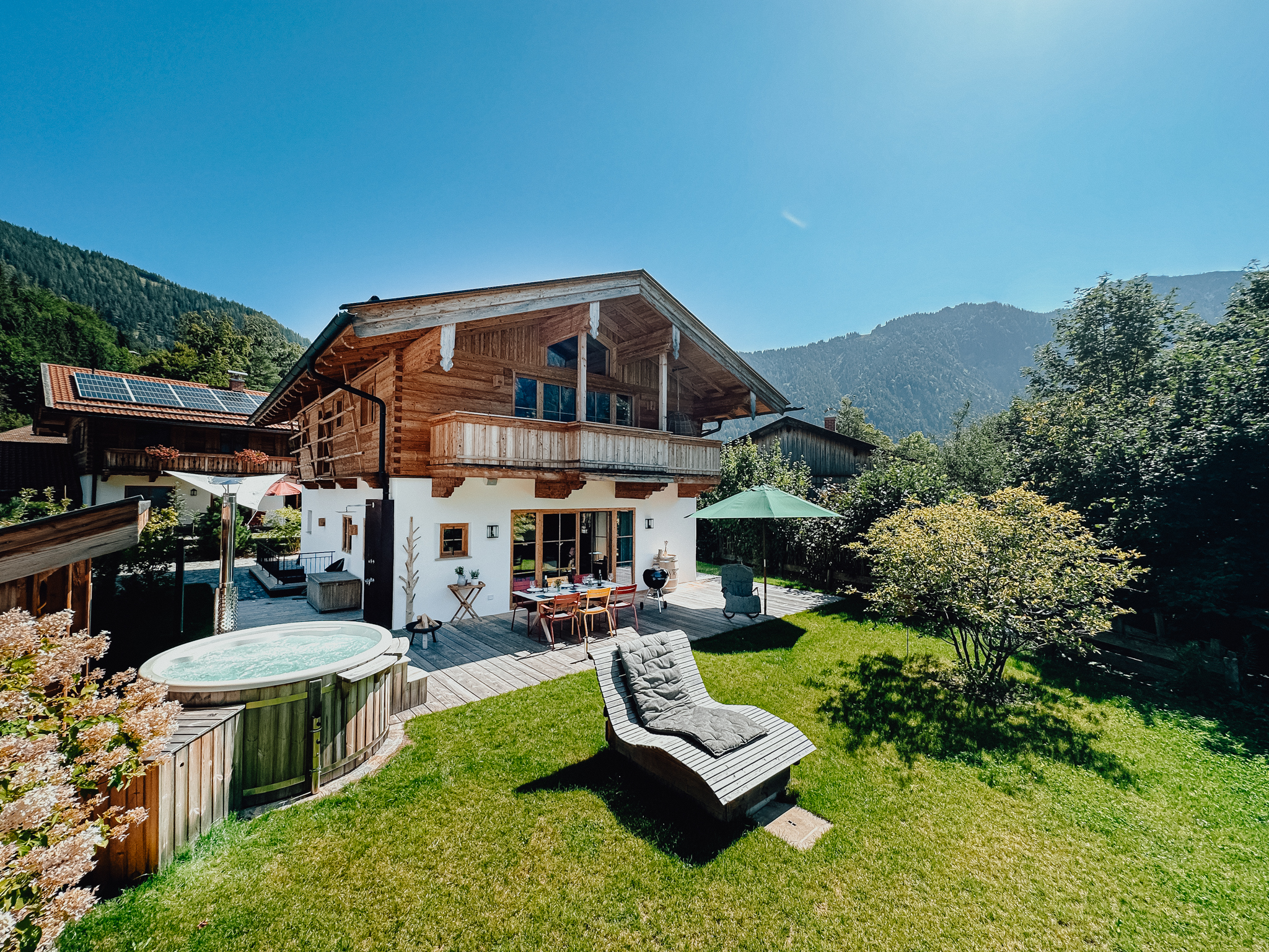 Chalet: Chalets Bayrischzell mit privatem Hottub und Sauna