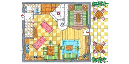 Hüttendorf - Chaletgröße: 8 - 10 Personen - Glocknerhaus – Grundriss EG - Glocknerhaus Naturdomizil