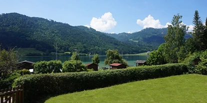 Hüttendorf - Faak am See - Wiesenbungalow - Ferienhof Obergasser & Bergblick