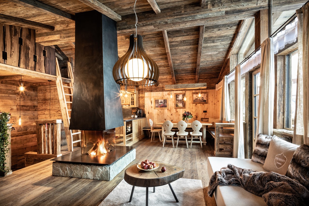 Bergdorf Prechtlgut Hütten im Detail Alpen Luxury Lodge