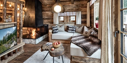 Hüttendorf - Snow Space Salzburg - Flachau - Wagrain - St. Johann - Kuschel Luxury Lodge Wohnbereich - Bergdorf Prechtlgut