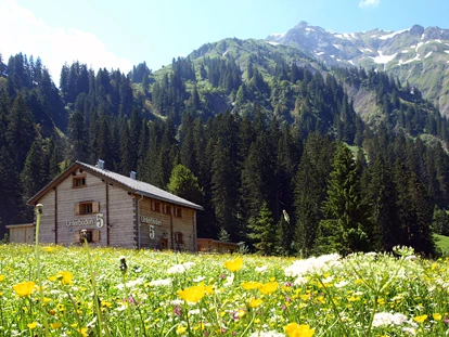 Hüttendorf - Schröcken - Berghütte UNTERBODEN 5 im Sommer
Idyllisches Berghaus in Alleinlage in SChröcken-Unterboden, bis 16 Personen - Berghaus Schröcken
