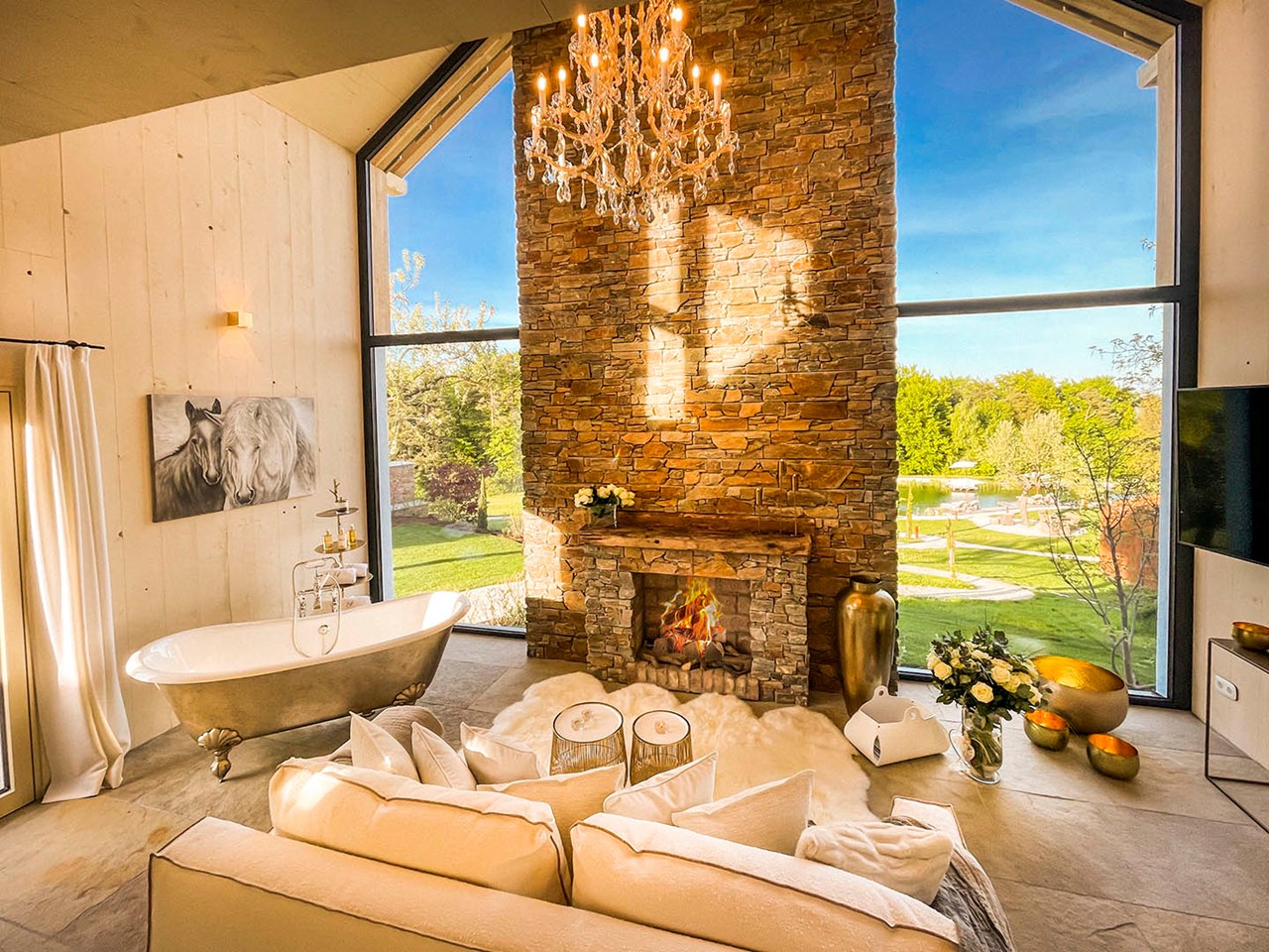 Golden Hill Country Chalets & Suites Hütten im Detail Chalet Polarfuchs