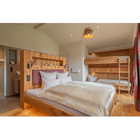Chalet: Schlafzimmer mit 2 bequemen Etagenbetten - Gränobel Chalets