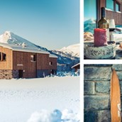 Chalet - Winterzeit, Langlaufzeit, Brotzeit auf der Terrasse im März  - Gränobel Chalets