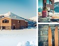 Chalet: Winterzeit, Langlaufzeit, Brotzeit auf der Terrasse im März  - Gränobel Chalets