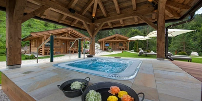 Hüttendorf - PLZ 5672 (Österreich) - Panoramasaunagarten am Hotel Der Lärchenhof - Chalets am Hotel Der Lärchenhof