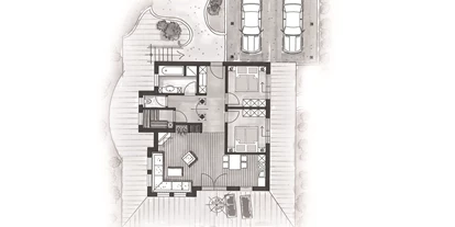 Hüttendorf - PLZ 5672 (Österreich) - Skizze Châlet - Chalets am Hotel Der Lärchenhof