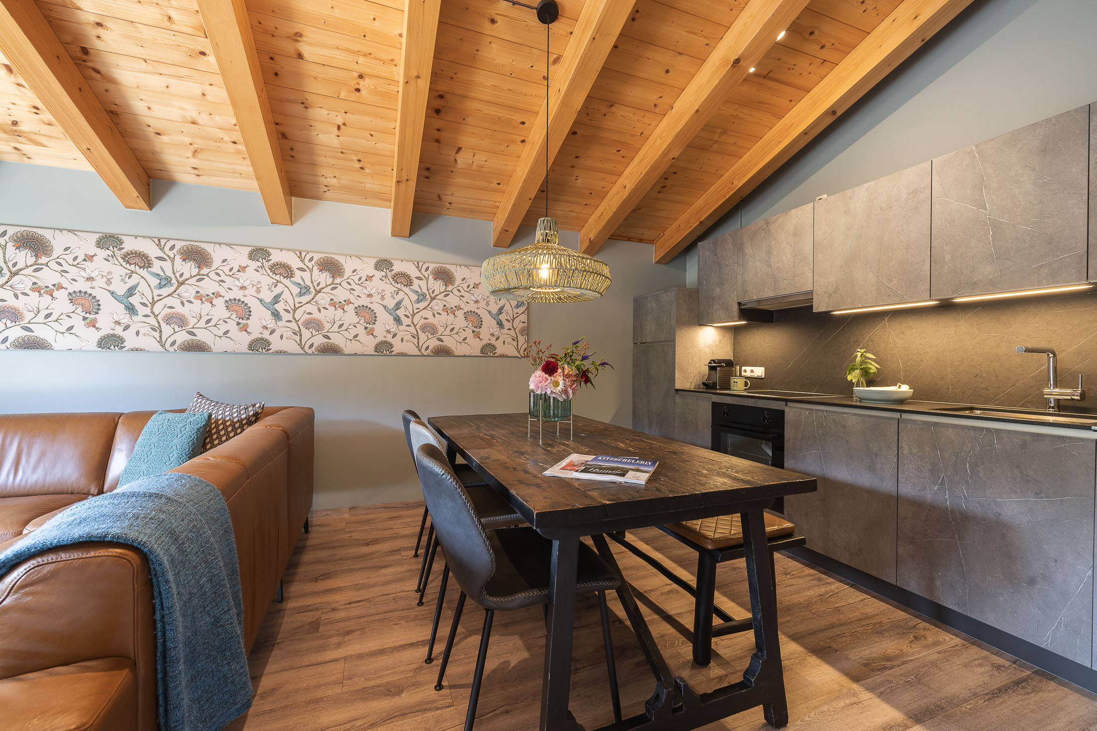 Chalet: Küche 6-Personen Apartment - Feriendorf Wallenburg