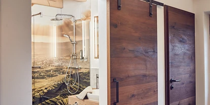 Hüttendorf - Schwerpunkt: Badeurlaub - Winzerstöckl Badezimmer  - Kittenberger Chalets am Gartensee