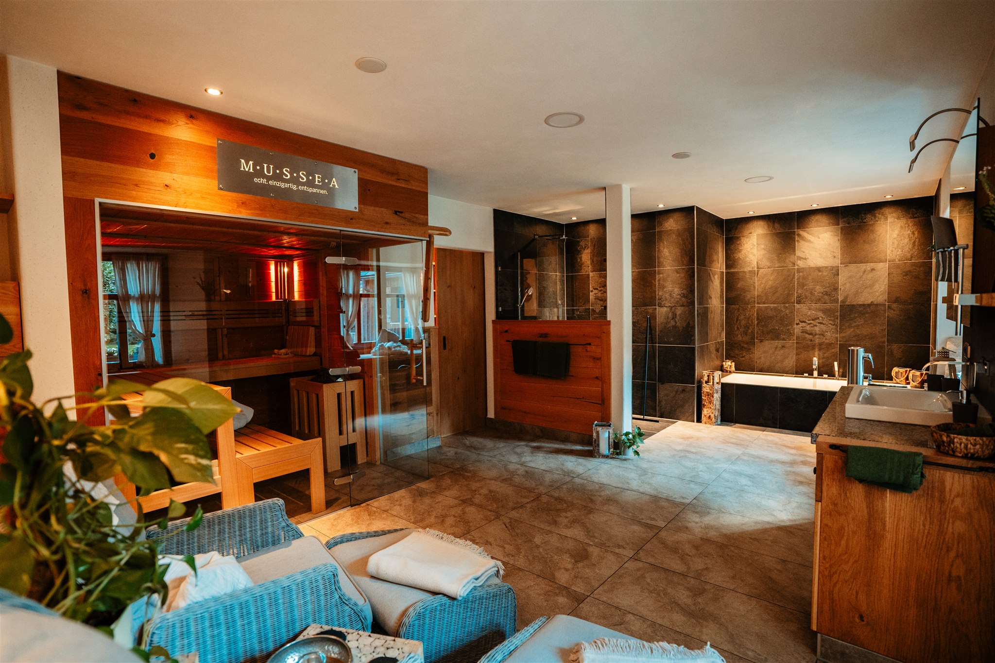 Chalet: Landhaus Chalet für 2 Personen 
Privater Spabereich direkt im Haus - Das MUSSEA Landhaus Chalet & Scheunenloft 